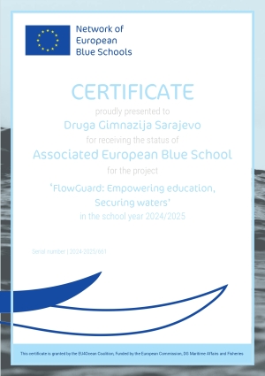 DRUGA GIMNAZIJA POSTALA ČLAN “NETWORK OF EUROPEAN BLUE SCHOOLS”